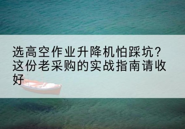 台州高空作业升降机厂家推荐-选高空作业升降机怕踩坑？这份老采购的实战指南请收好